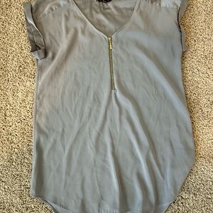 Express Gray Blouse with Elegant Design